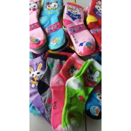 (4 pasang) KAOS KAKI ANAK KARAKTER/KAOS KAKI ANAK GAMBAR LUCU CEWEK COWOK no kemasan