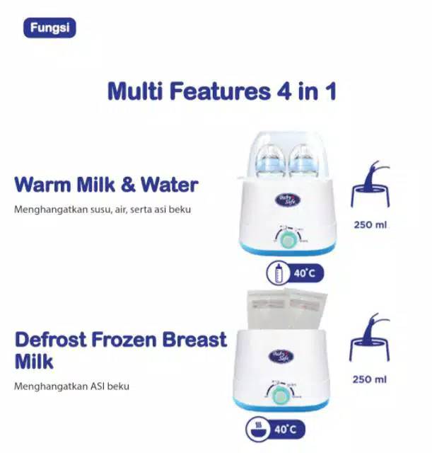 BABY SAFE - TWIN BOTTLE WARMER &amp; STERILIZER ( LB216 ) / STERIL BOTOL SUSU BAYI