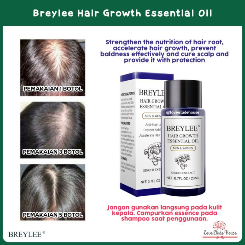 [BPOM] BREYLEE HAIR GROWTH ESSENTIAL OIL 20ml