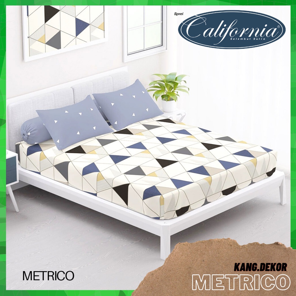 SPREI CALIFORNIA MOTIF METRICO QUEEN KING SINGLE SIZE 160X200 180X200 120X200 SPREI NO 1 2 3 MURAH S