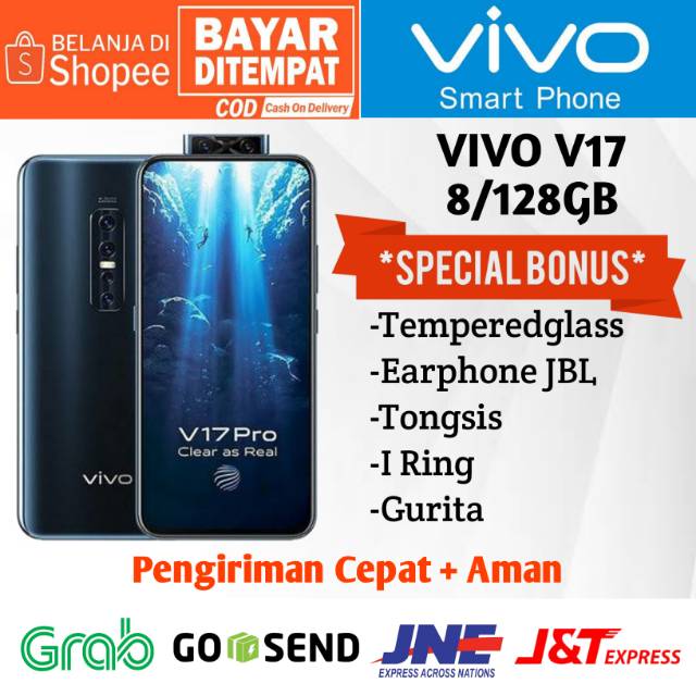 VIVO V17 PRO 8/128GB GARANSI RESMI ORIGINAL BONUS