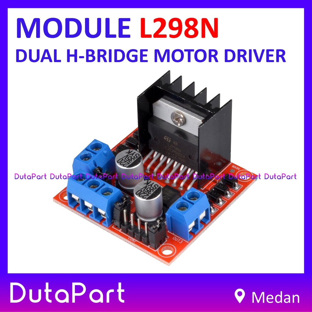 L298N Dual H Bridge DC Stepper Motor Driver Module Arduino Modul L298