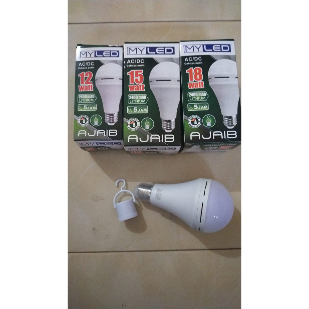 Lampu Emergency SMD LED 9 12 15 18 Watt MY LED Ajaib II SMD Emergency Lamp menyala otomatis tahan lama hemat energi