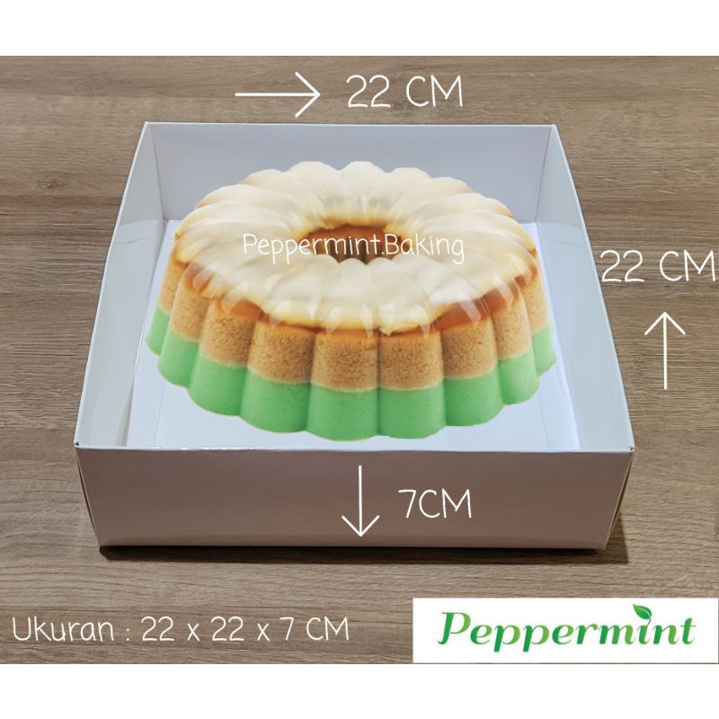 

Box pudding kotak pudding laminating mika dus pudding dus kue 22 x 22 x 7 (5pcs)