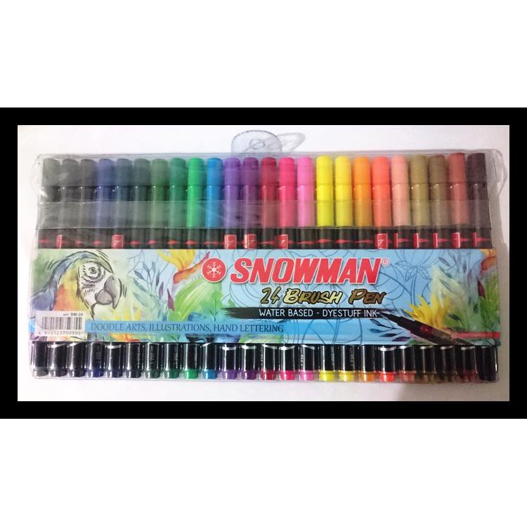 

COD BRUSH PEN / BRUSHPEN 24 WARNA COLOUR SNOWMAN BM-24 KODE 1384