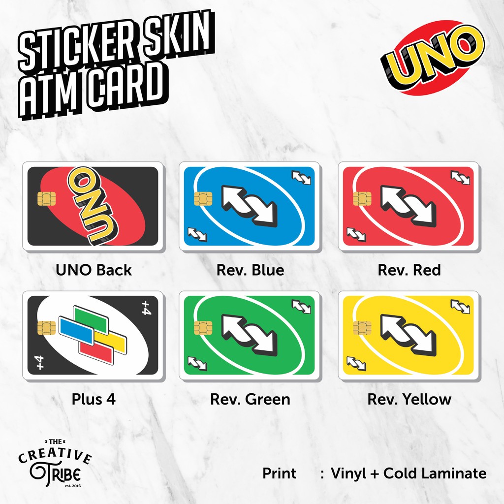 

Sticker Skin Card UNO - Vinyl ATM Debit Credit Emoney Flazz Stiker