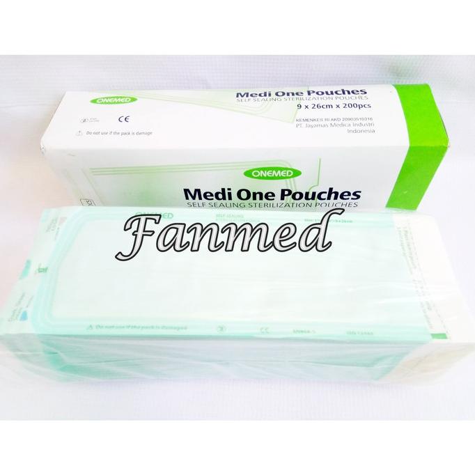 Sterile Pouch Plastik Sterilisasi MediOne 9X26 cm Medi One Pouches