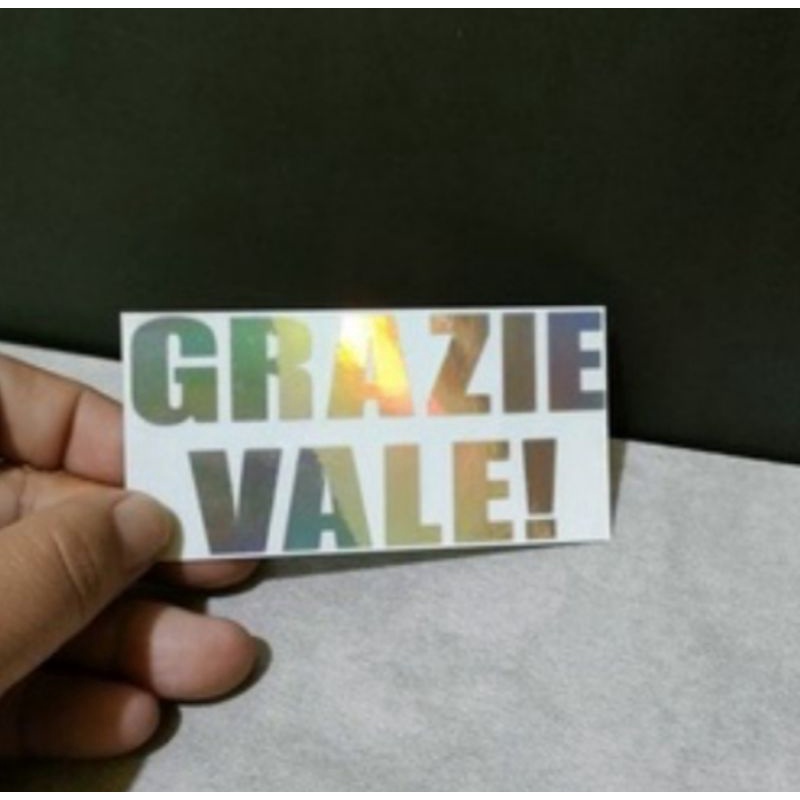 stiker motor stiker cuting logo grazie vale! viral kekinian anti air
