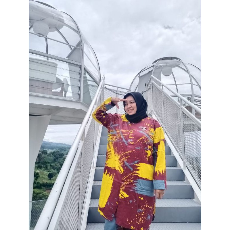 Setelan Jumbo Tie Dye / setelan wanita besar murah / pakaian muslim besar