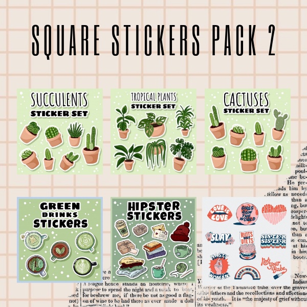 

[PART 2] aesthetic square stickers | sticker tumblr aesthetic untuk hp/laptop | stiker aesthetic