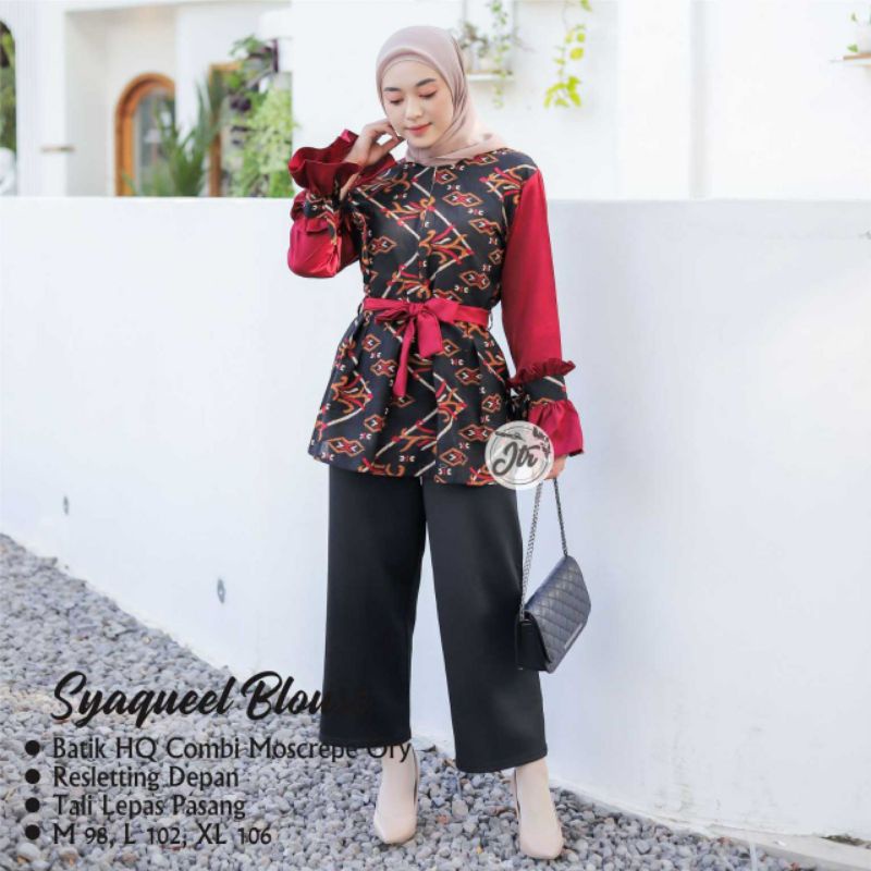 BAJU BATIK WANITA MODERN MONALISA GENES M,L,XL asli PEKALONGAN