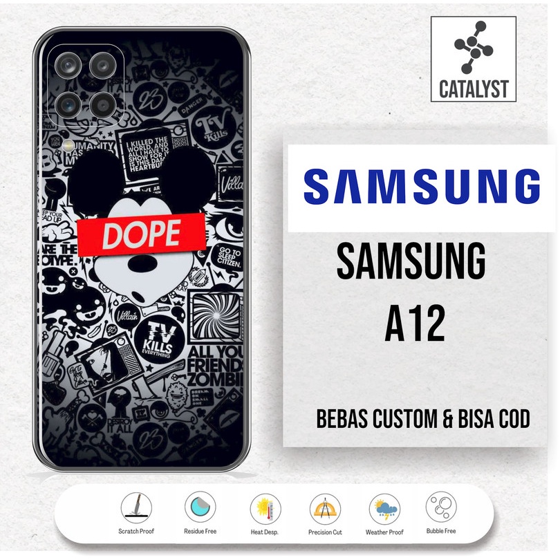 (Buy 1 Get 2) Garskin Skin SAMSUNG A12 - KODE -OQJS Bisa Custom - Sticker Case