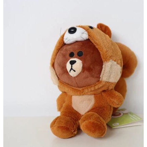 BONEKA LINE JUNGLE BROWN SQUIRREL TUPAI
