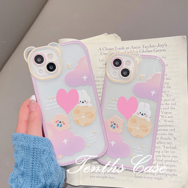 IPhone XR 11 13 12 Pro Max 8 7 Plus XS Max XS X SE 2020 8 7 Soft Case TPU Motif Hewan Lunar Untuk