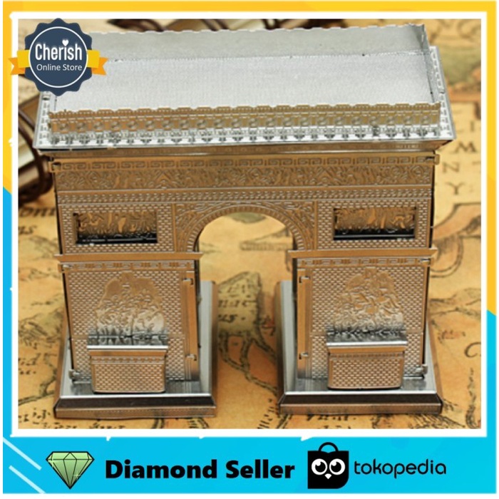 puzzle-3d- 3d nano metal puzzle bangunan bersejarah triumphal arch mb-056 -3d-puzzle.