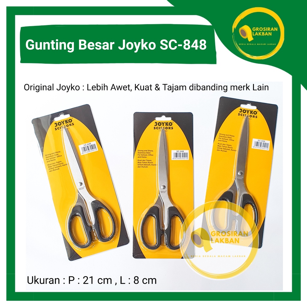 

Gunting Besar Joyko SC-848 Paper Scissors Cutter Pemotong Kertas