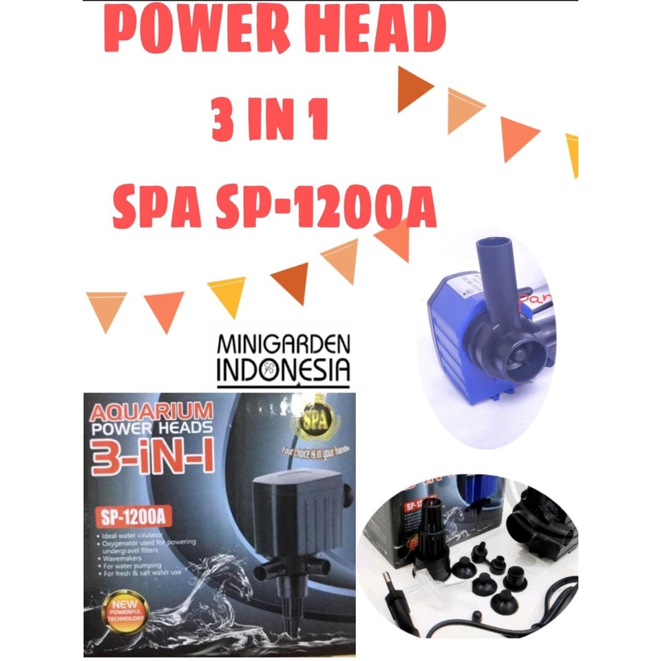 SPA SP-1200A AQUARIUM POWER HEAD SUBMERSIBLE PUMP POMPA AIR CELUP