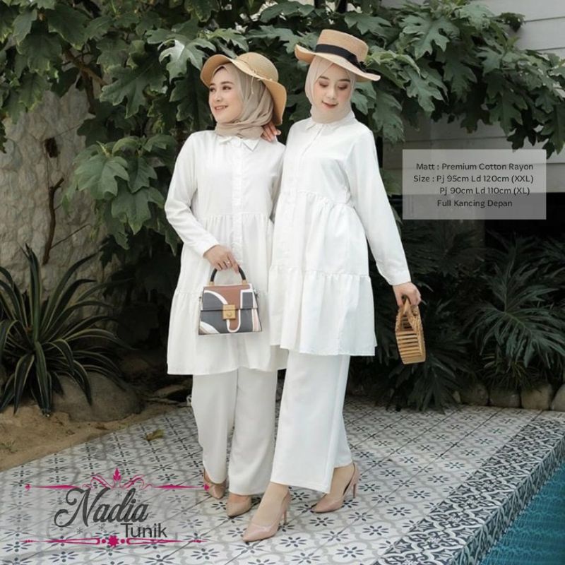 PROMO NADIA TUNIK/ATASAN WANITA RAYON JUMBO LD100,110&amp;120