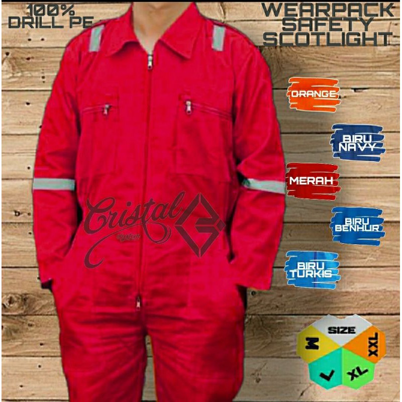 Grosir Wearpack safety scotlight / katelpak safety / seragam kerja proyek / baju bengkel