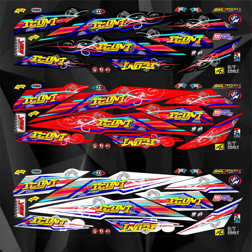 STRIPING VARIASI MOTOR HONDA BEAT NEW / BEAT STREET STIKER BODY