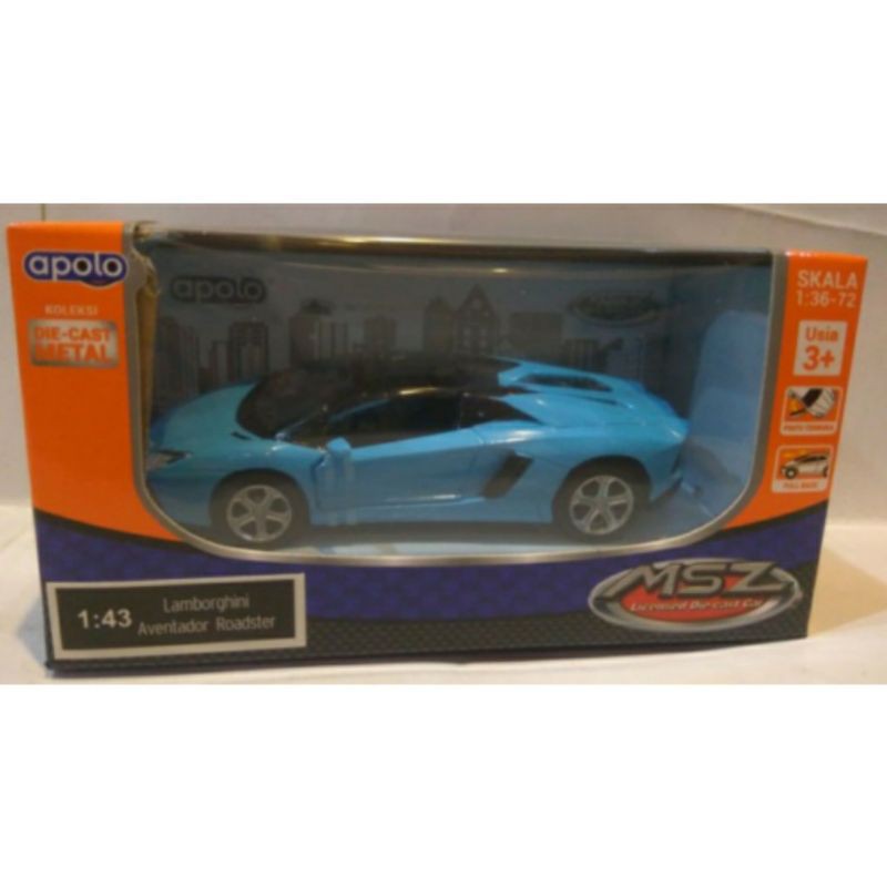 Mainan diecast apolo mobil Lamborghini Aventador roadster