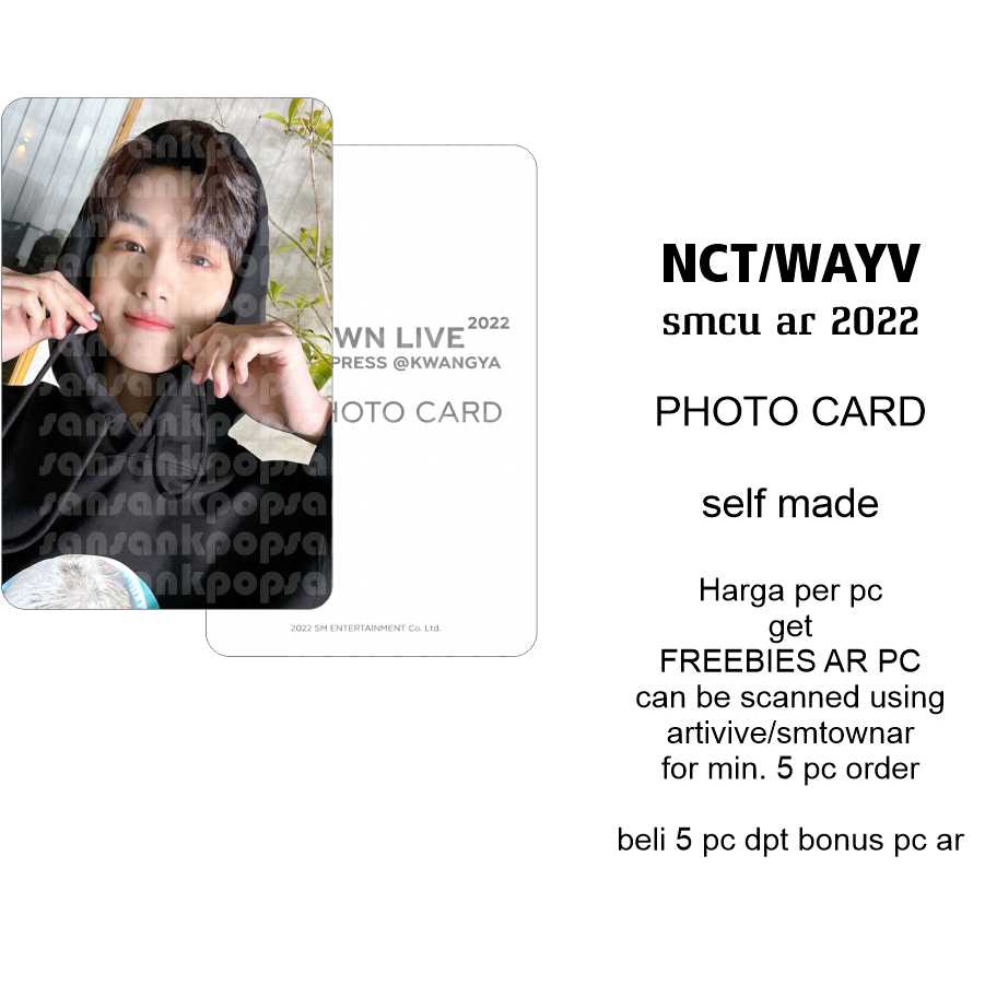 photocard NCT wayv SMCU AR 2022 PC UNOFF [bisa di scan smtown ar]