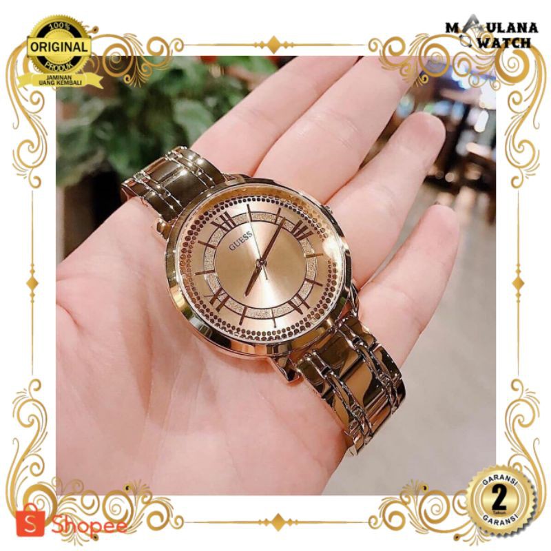 JAM TANGAN PRIA WANITA | RANTAI | KULIT | KARET | MURAH | WANITA | GUESS W0933L3 ORIGINAL