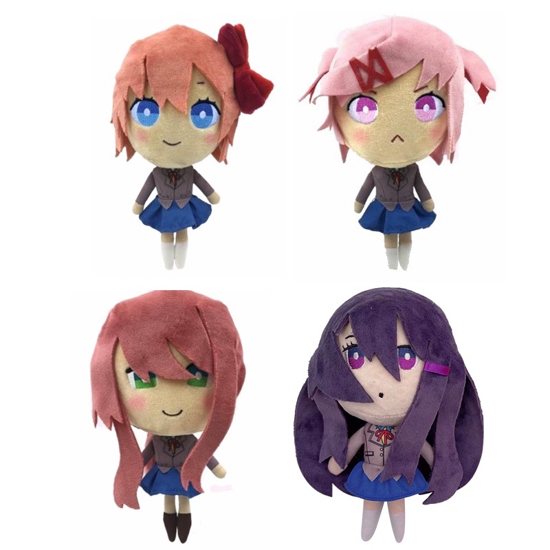 Mainan Boneka Stuffed Plush Stuff DDLC Monika Natsuki Sayori Yuri 20cm Untuk Anak Perempuan