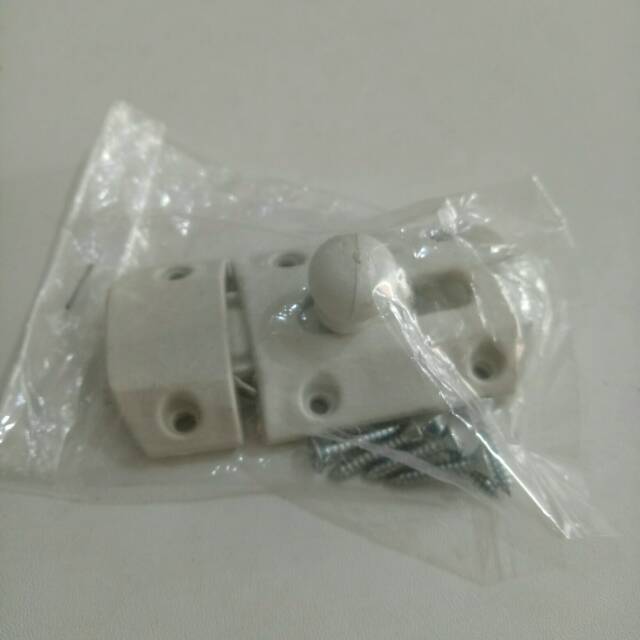 Grendel Pintu PVC 2" Toilet Kamar Mandi Model Bulat