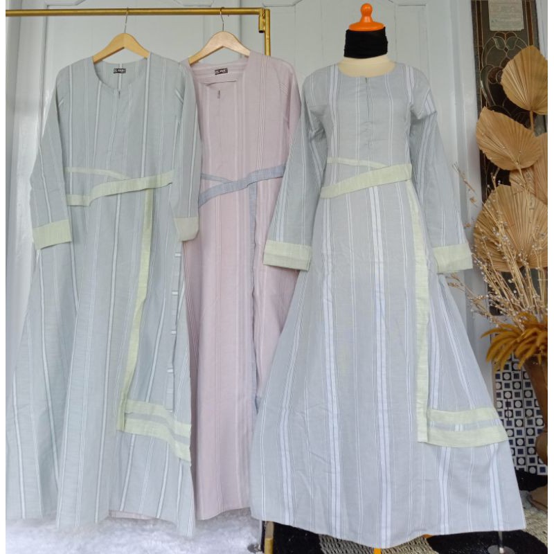 gamis salur katun tebal