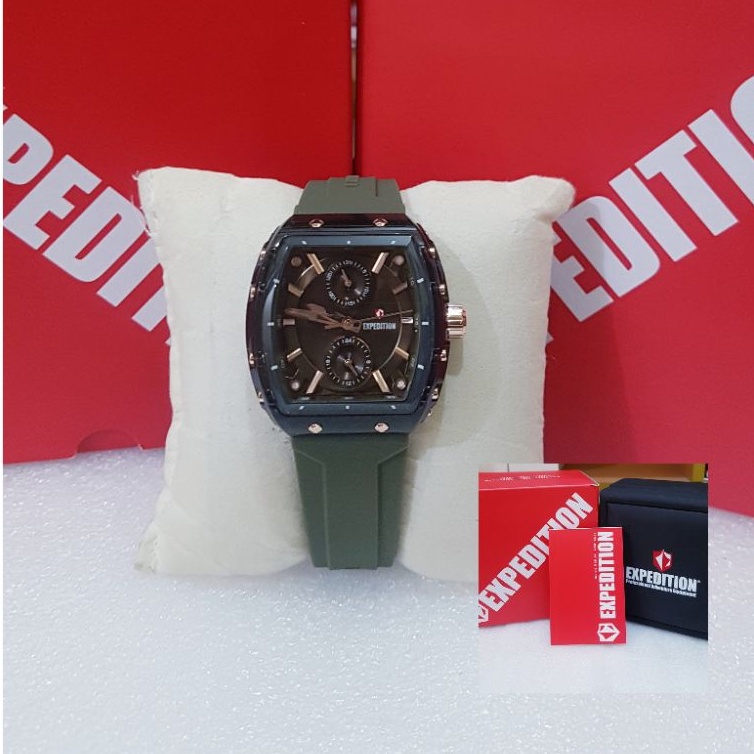 EXPEDITION WANITA E 6814 HIJAU ARMI JAM TANGAN WANITA ORIGINAL