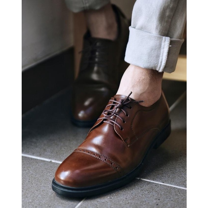 Sepatu Pria / Sepatu Pantofel / Sepatu Kulit Jackwell Allen Brown 1603