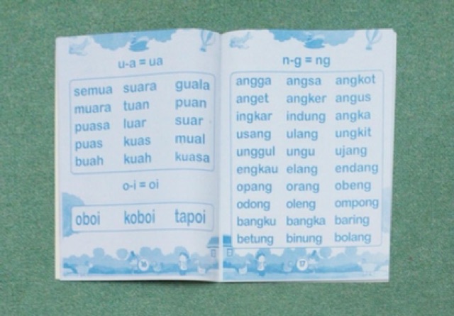 Buku belajar membaca dan menulis PAUD