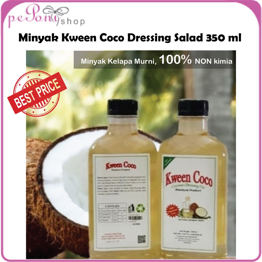 Minyak Kelapa Murni - Minyak KWEEN COCO Dressing Salad 350 ml - Dressing salad oil - Minyak Dressing