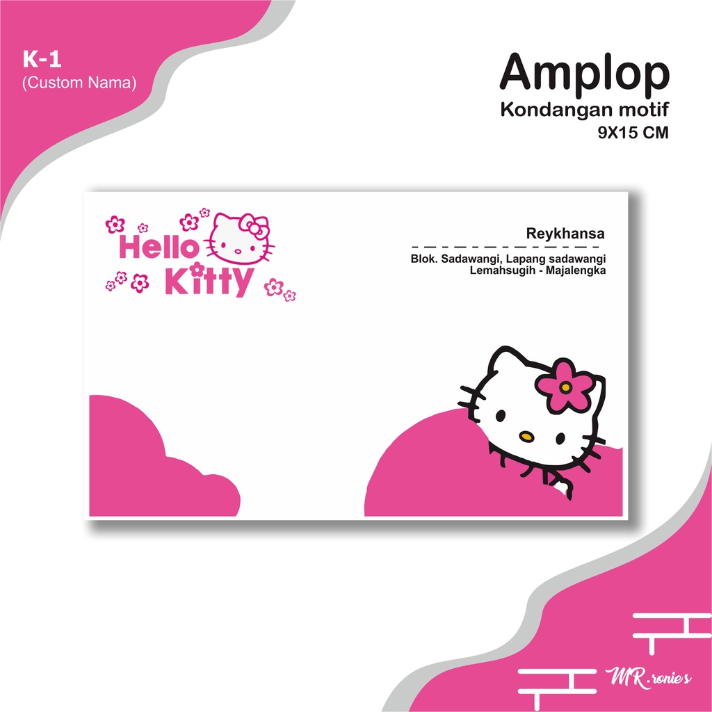 

Amplop Kondangan Custom Nama & Alamat Karakter Anak