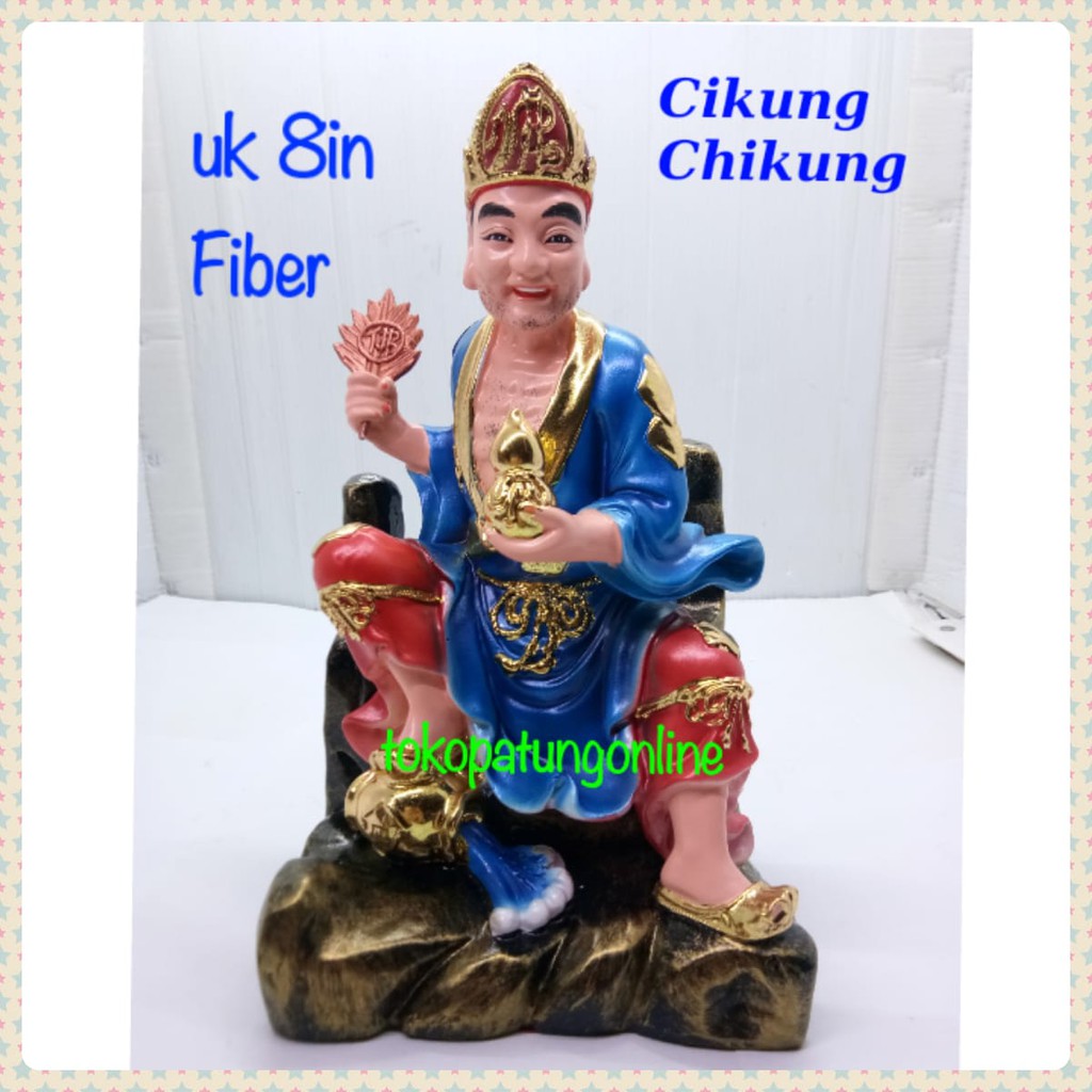 Patung Buddha Cikung Chikung 8in Fiber