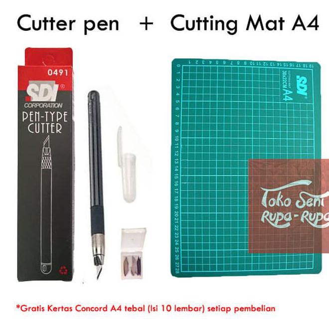 

Cutter Pen + Cutting Mat + Bonus Kertas (Papper Cut Paket) Murah !! Best Seller