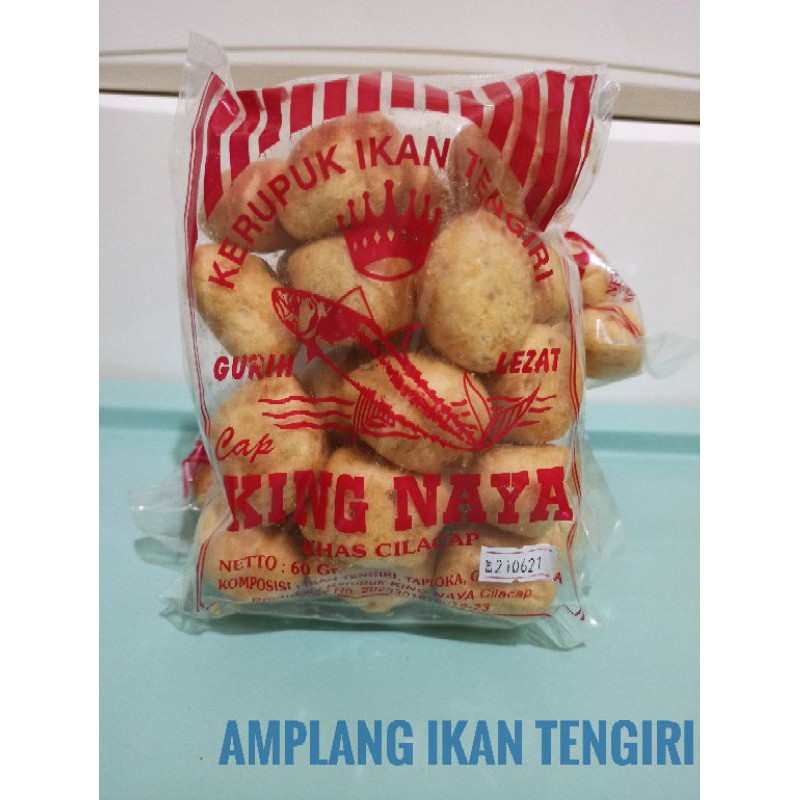 KERUPUK IKAN TENGIRI AMPLANG KRUPUK TENGGIRI BULAT KING NAYA CAMILAN JAJANAN JAJAN SNACK MAKANAN