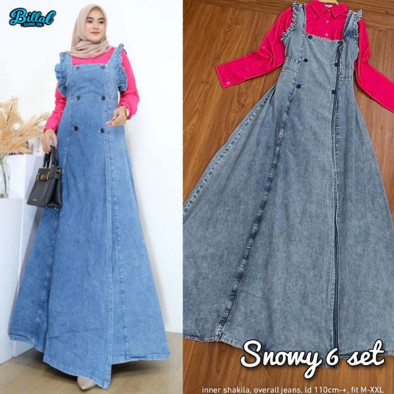 OVERAll SNOWY SET 6 SALUR JEANS BAGUS CANTIK