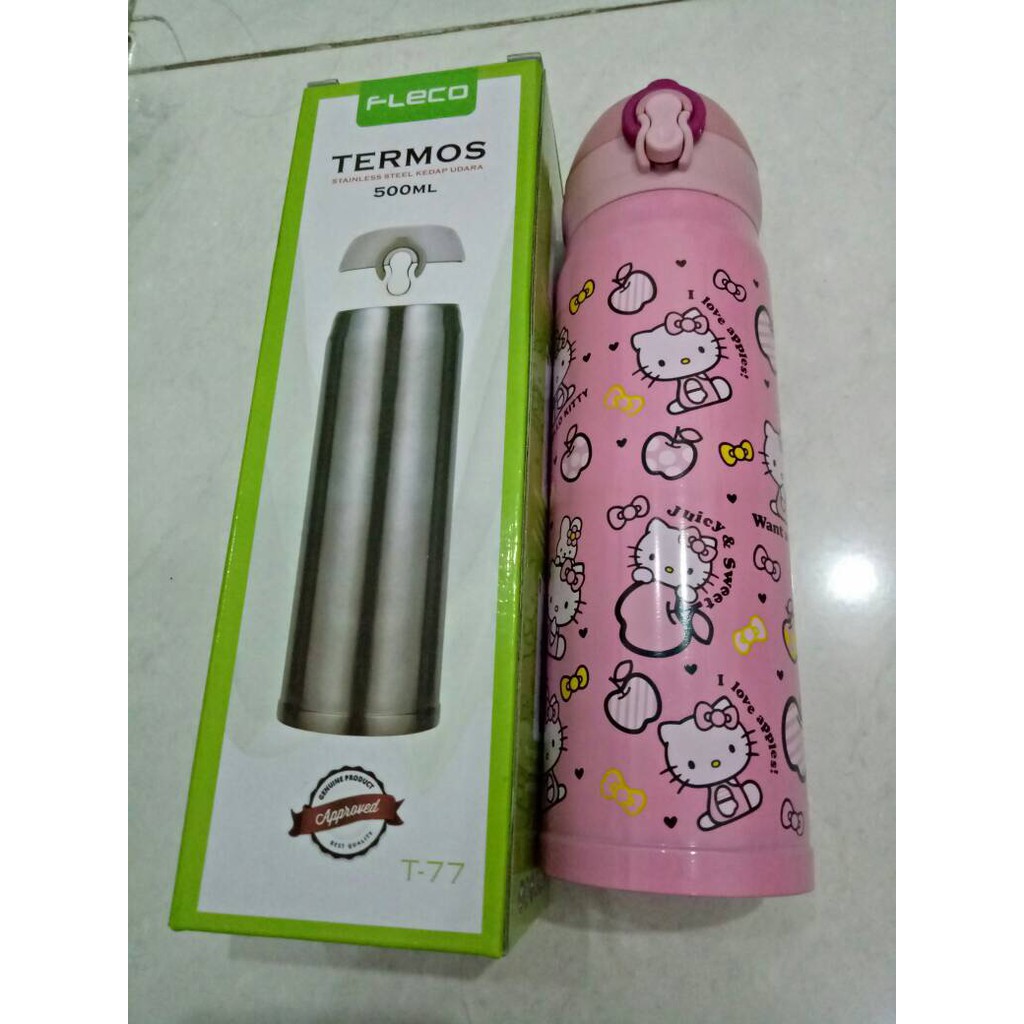 Termos Stainless Steel Kedap Udara 500ML Fleco T77 Hello Kitty