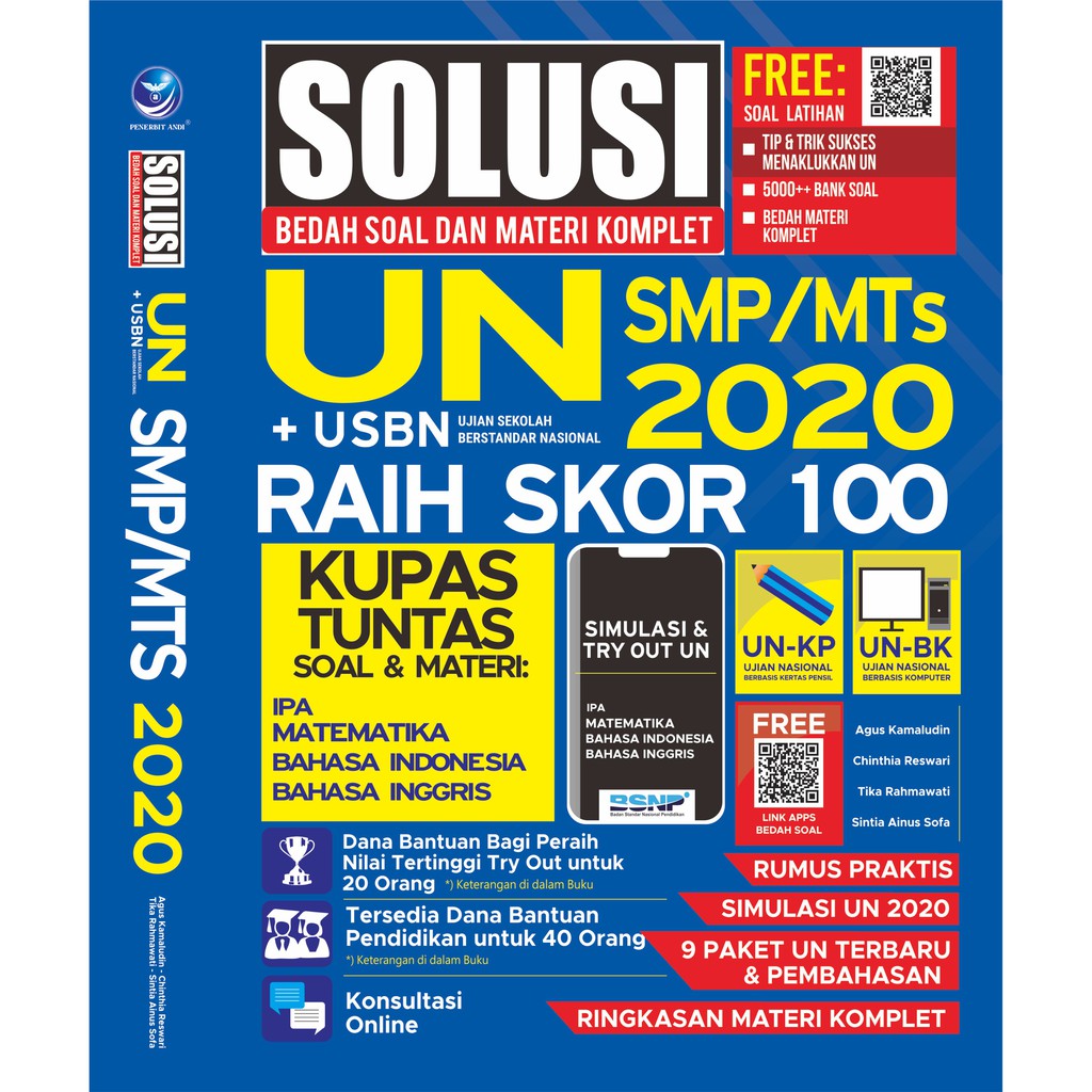 Solusi Bedah Soal Dan Materi Komplet UN + USBN 2020 SMP/MTs Raih Skor 100-0