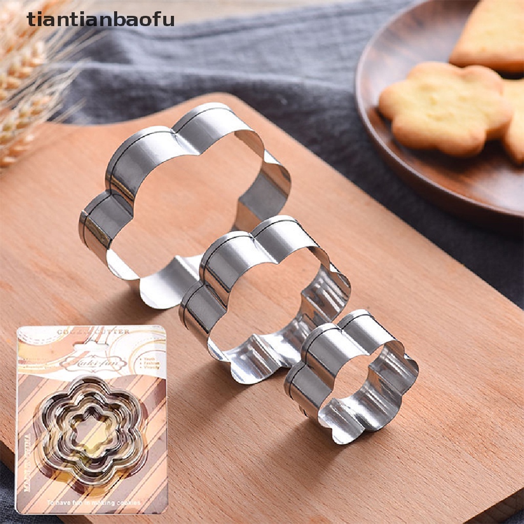 [tiantianbaofu] 1Set Plum-shaped Biscuit Mold DIY Cookies Cutter Bread Cake Baking Fondant Tools Boutique