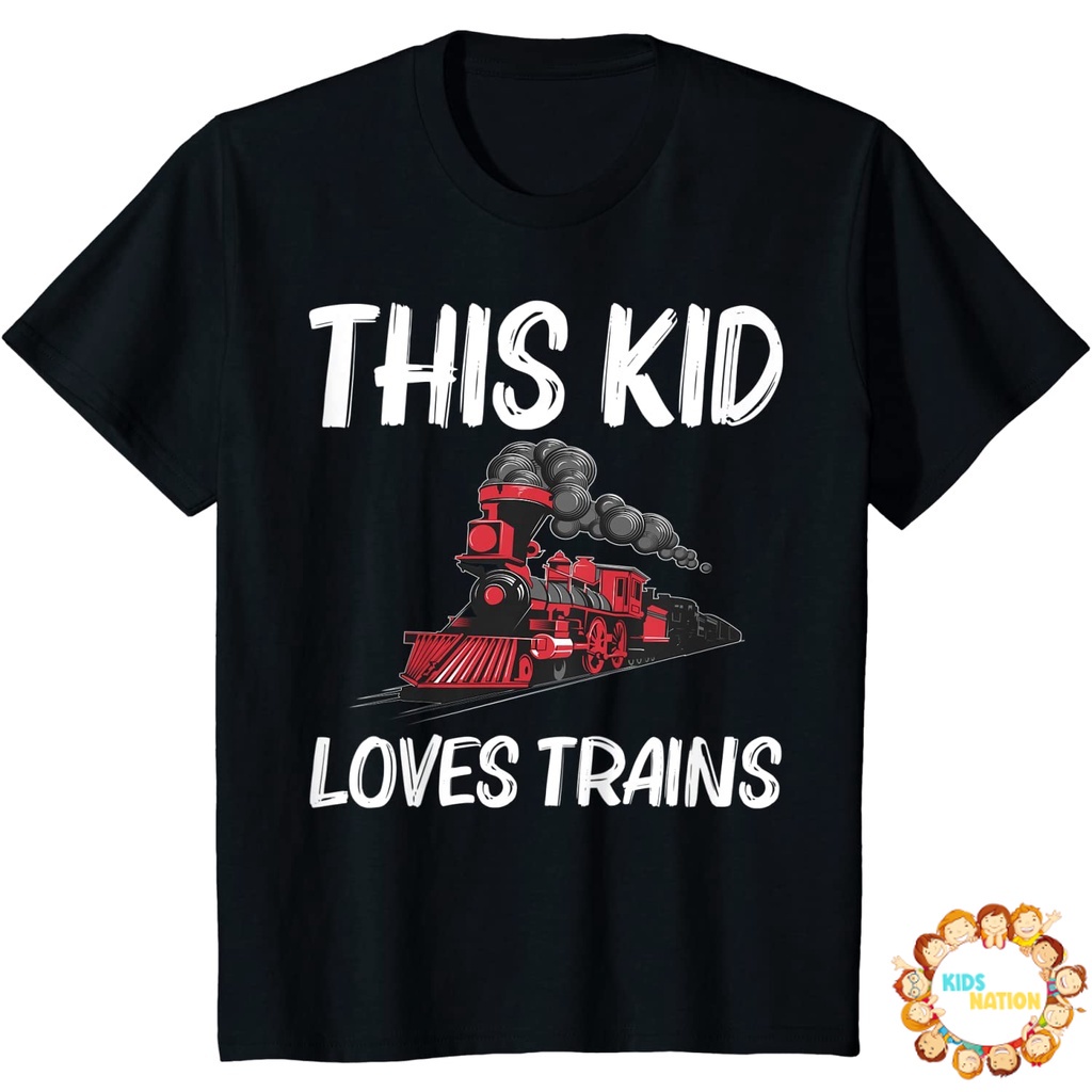 Baju anak Cool Train Gift For Kids Boys Railroad Public Transportation T-Shirt Fashion Kids Fashion 