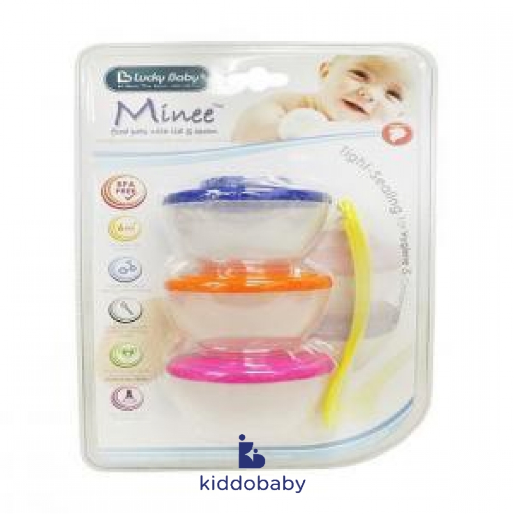 Lucky Baby Minee Food Pots With Lid &amp; Spoon