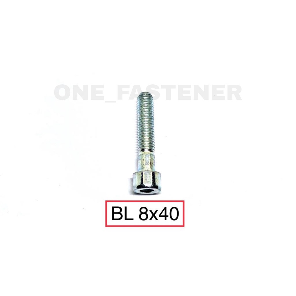 POLOS Baut L M8x40 PUTIH L6 8mm 4cm hex socket L Heads cap screw 12