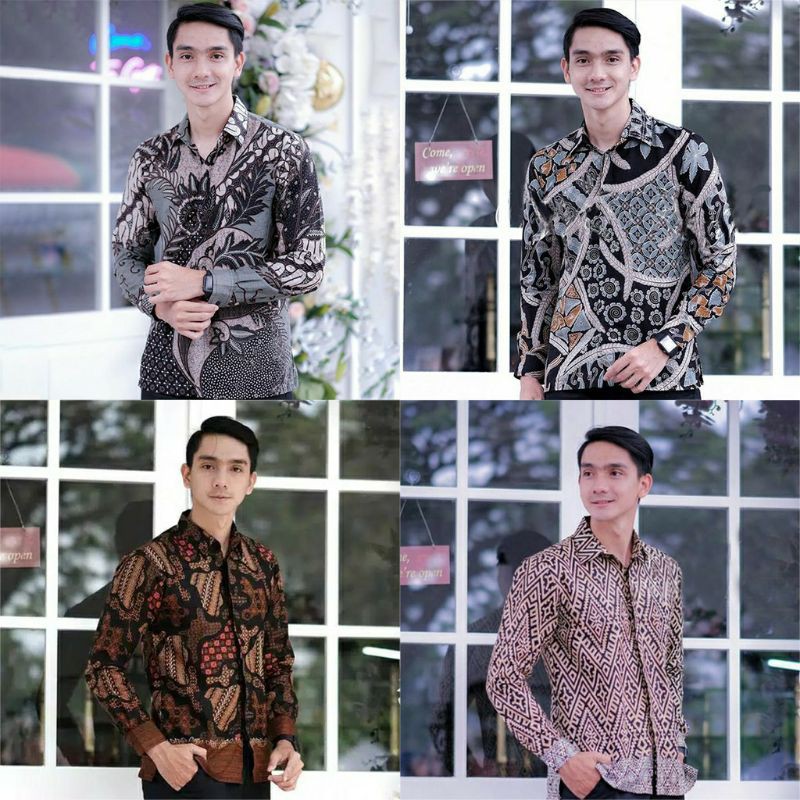 Kemeja Batik lengan Panjang Baju pria Modern- Asyifa