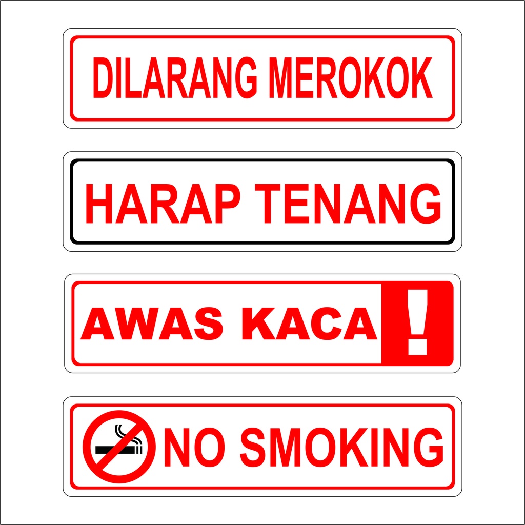 

STIKER SIGN UKURAN 20X5CM MURAH