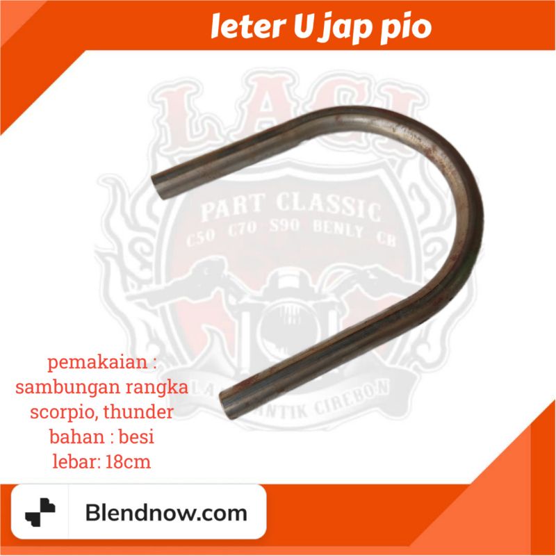 leter u roll u sambungan rangka jap scorpio trail japstyle tracker 18cm