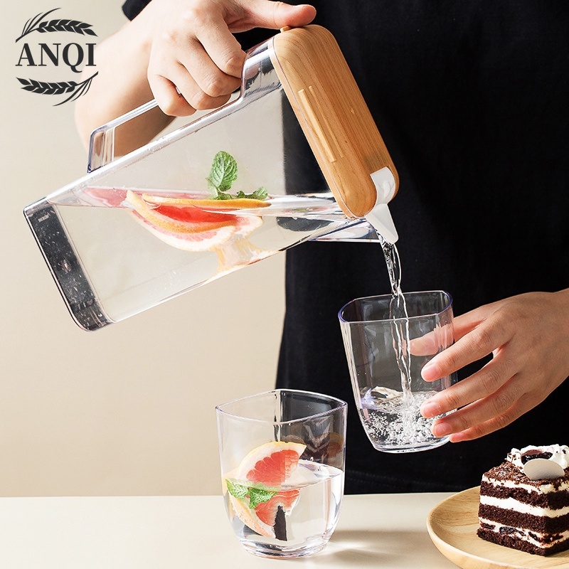 Teko Air Panas Dan Dingin set dengan Cangkir / Teko plastik Air minum Jug 2 Liter Besar Plastik