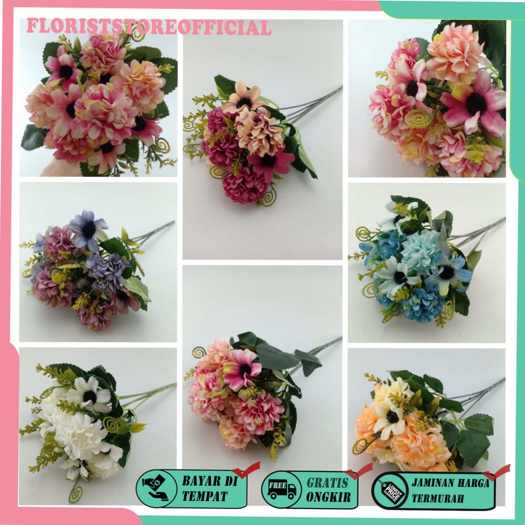 COD BUNGA DANDELION BUNGA TANGKAI PLASTIK BUNGA ARTIFISIAL BUNGA PAJANGAN BUNGA HIASAN BT9051